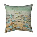 Begin Home Decor 26 x 26 in. People At The Beach-Double Sided Print Indoor Pillow 5541-2626-CO37